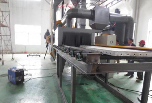鋁膜板拋丸機，鋁膜板清理機翻新舊，去除水泥浮漿